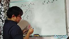 Seductive teacher simplifies erotic math for nerdy student