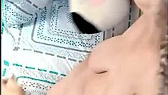 hot mature strips naked for yoga then fingers pussy to orgasm