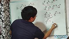 Seductive teacher simplifies erotic math for nerdy student