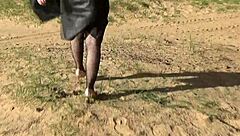 slipping fishnet bodystocking teases curves homemade wife show