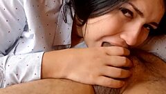 Curvy neighbor brunette eats my pussy close-up doggystyle!