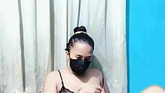 Bikini Housewife Masturbates with Big Dildo Solo