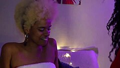 ebony lesbians dive into dirty wet pussy licking frenzy