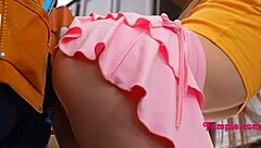 hey flat chest teen seduces you in kitchen