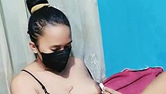 Bikini Housewife Masturbates with Big Dildo Solo