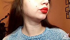 Big ass brunette smokes cigarette in kinky closeup pov fetish