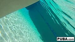 Samantha Rone teases pussy in underwater pool solo