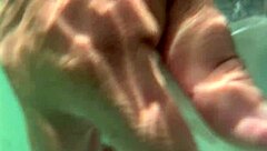 Underwater Pussy Creampie with Dildo Insertion