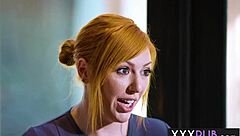 Redhead milf lauren phillips massages big cock