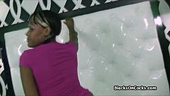 Black amateur sucks white cock audition