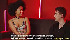 fiery spanish brunette couple rough interracial oral pussy eating cum on face hairy cunt