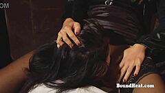 dominant madame moans wildly as slave licks pussy to orgasm