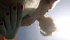 Samantha Rone teases pussy in underwater pool solo