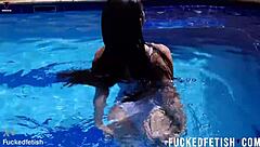 helen star stuns in white swimwear poolside new scene