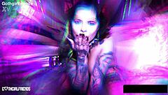 xwife karen busty goth goddess squirts needs pussy cleanup
