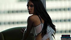 Petite Milf Meghan Leopard Strips Naked for Playboy Tease