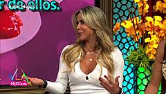 aylin mujica's marked nipples and huge ass in minidress