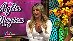 aylin mujica's marked nipples and huge ass in minidress