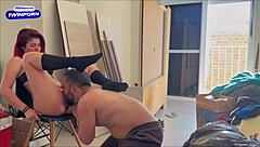 Redhead Grinds Creamy Pussy to Explosive Creampie