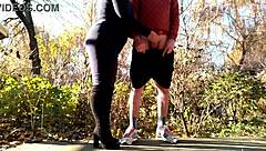 Lustful Curvy Mature Gives Explosive Handjob Blast!