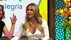 aylin mujica's marked nipples and huge ass in minidress