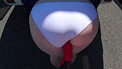 gf strap-on pounds milf fat ass roadside pov
