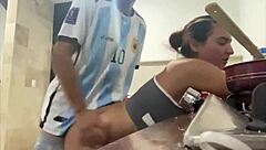 POV: Curvy Argentinian Submissive Shakes Ass for Hot Creampie!