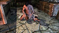 Redhead's big ass rides cowgirl in erotic outdoor comic fantasy