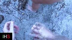 Sexy beach ass fuck dirty anal pounding swollen pussy
