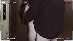 wtf skirt fishnets teen creampied hard in public elevator