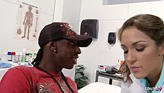Frustrated Doctor Gropes Black Patients Huge Dick For Cheating Fuck