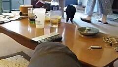 blonde slut lotions up teasing spy cam whore style