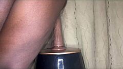 chubby babe spreads big black ass pussy for huge cock ride