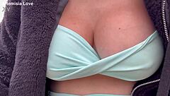 italian milf fingers her big tits pussy