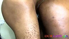 damn this creamy big black babe from dating site rides cock hard squirting in orgasm