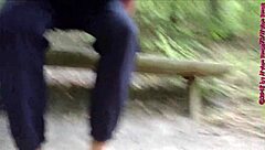 Holy Fuck! Sexy German Nylon Feet Toes Lifted Public Outdoor Forest Voyeur!