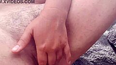 cute brunette big tits naked bent over public beach