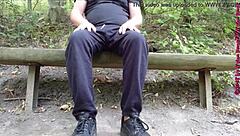 Holy Fuck! Sexy German Nylon Feet Toes Lifted Public Outdoor Forest Voyeur!