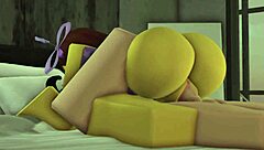 Bikini shemale noob slut fucked hard by femboy