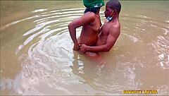 Naughty College Mates Fuck Big Cock in River Bath?