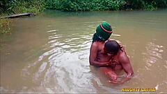 Naughty College Mates Fuck Big Cock in River Bath?