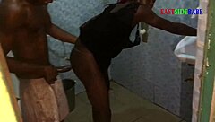 Ebony Chubby Cleaning Lady Bent Over for Amateur BBC Creampie Doggystyle