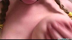 Want my pigtail brunette big tits teased?