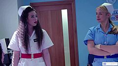 lesbian nurses ravish patient in wild hospital orgy chaos