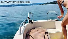 Summer heat in my sexy thong on the boat