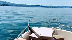 Summer heat in my sexy thong on the boat