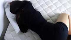 Goth big ass friend crashes in my room after party shakes booty