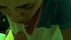 Seductive smoking whore deepthroats with cigarette tease