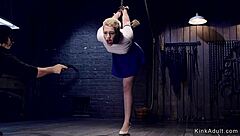 Beg for mercy while I choke your bound blonde slave throat deep?