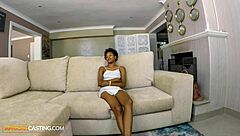 Hot ebony teen dancer stretched hard at audition by white agent's cock